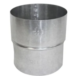 Ofenrohr Erweiterung Ø110W-120Emm Feueraluminiert Silber