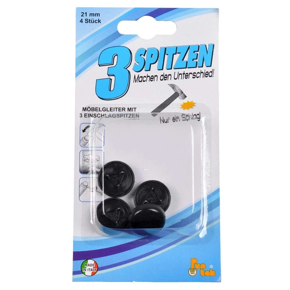 Nagel Filzgleiter-Set 4 Stück 21 Mm In Schwarz 1 Nagel Filzgleiter-Set 4 Stück 21 Mm In Schwarz