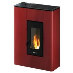 Pelletofen ATRIUM 5, Bordeaux Stahl