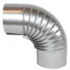 Rohrbogen Ofenrohr 90° Ø120mm Stahlblech Feueraluminiert Silber