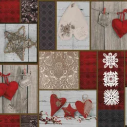 Wachstuch X-Mas 1,40m Coeur