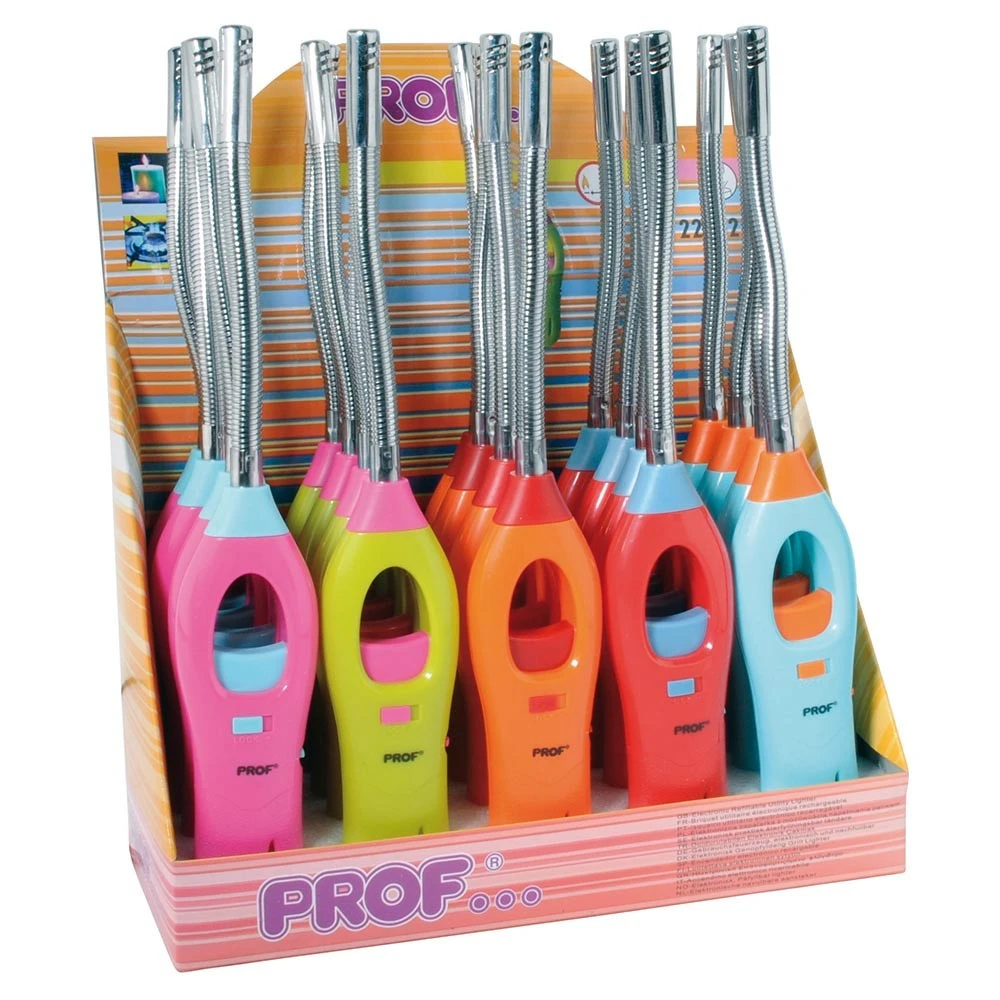 Stabfeuerzeug Mit 25 Cm Langem, Flexiblen Hals In Verschiedenen Farben 1 Stabfeuerzeug Mit 25 Cm Langem, Flexiblen Hals In Verschiedenen Farben