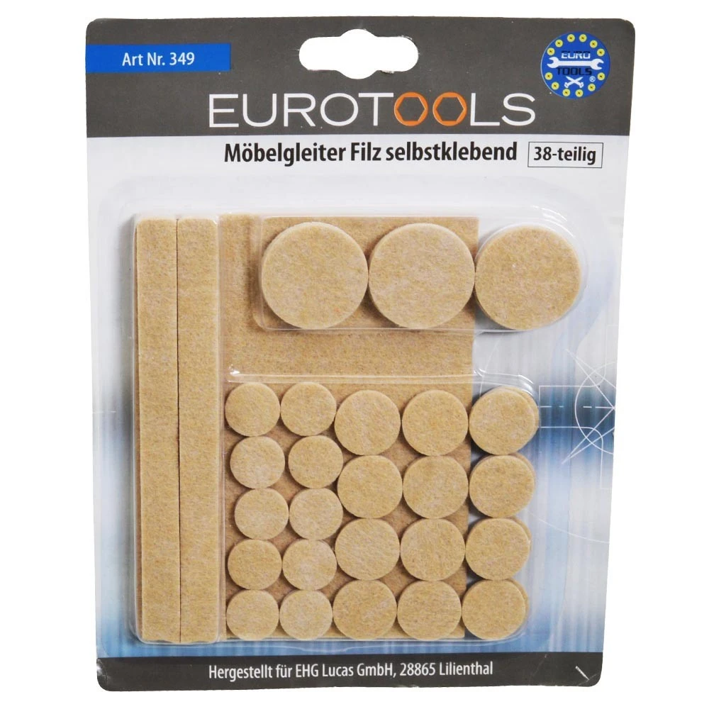 Möbelgleiter-Set Aus Filz 38-teilig In Beige 1 Möbelgleiter-Set Aus Filz 38-teilig In Beige