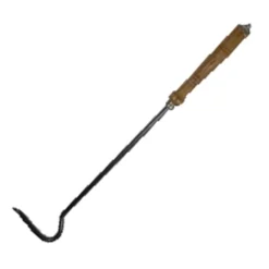 Feuerhaken Aus Vernickeltem Stahl Mit Holzgriff