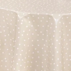 Wachstuch Tischdecke Antonia Beige, Meterware Mit 140 Cm Breite