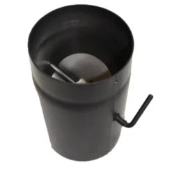 Ofenrohr Gerade Ø 150 X 250 Mm Mit Drosselklappe Aus Stahlblech In Schwarz