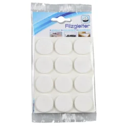 Filzgleiter Ø 28mm 12 Stück Rund In Weiß