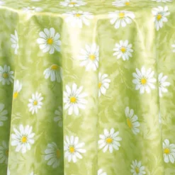 Wachstuch 1,40m Gänseblümchen 2 Grün