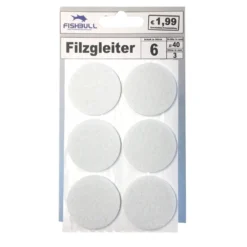 Filzgleiter Ø40 Mm 6 Stück Selbstklebend Rund In Weiß