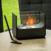 Bioethanol Tischkamin 25,5 X 16 X 19 Cm Mit Löschhilfe