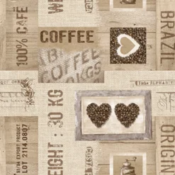 Wachstuch Tischdecke Arabica, Meterware Mit 140 Cm Breite