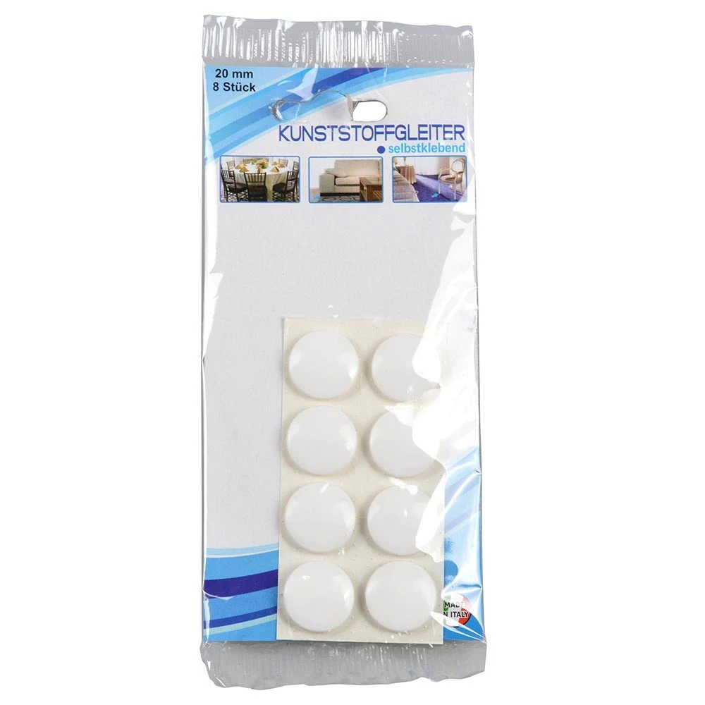 Kunststoffgleiter-Set 8 Stück Ø 20 Mm In Weiß 1 Kunststoffgleiter-Set 8 Stück Ø 20 Mm In Weiß