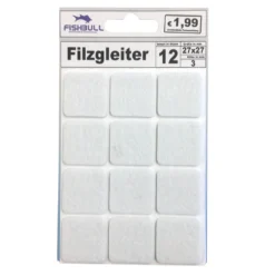 Filzgleiter 27x27 Mm 12 Stück Selbstklebend Quadratisch In Weiß